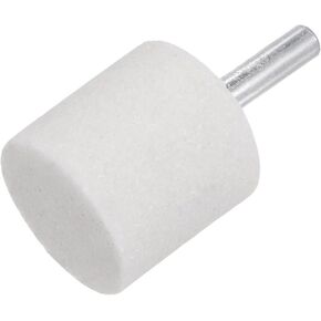 uxcell Cylindrical Abrasive Mounted Stone Polishing Bits 1/4" Shank 1.10" Diameter White Corundum Grinding Wheel Rotary Tool for Deburring Buffing 5pcs in Saudi Arabia