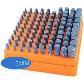 Chiloskit 100pcs Ceramic Polishing Buffing Grinding Bit Ceramic Abrasive Mounted Stone Grinding Head 1/8" Shank Compatible with Rotary Accessories Bit Rotary Tool Attachment (Ceramic) in Saudi Arabia
