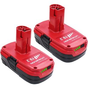 2 حزم 3.0Ah 19.2V DieHard C3 بطارية متوافقة مع الحرفي 19.2 فولت بطارية ليثيوم أيون 11375 11376 130279005 1323903 130211004 130279003 130279017 315.115410 315.11485 315 .PP2011 315.PP2020 in Kuwait