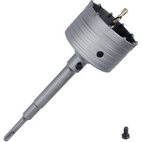 115mm (4.5") Concrete Hole Saw with 220mm SDS Plus Shank Rod | Tungsten Carbide Teeth (7.7mm x 4mm) Cement Hole Saw for Concrete Cement Brick Wall Stone in Kuwait