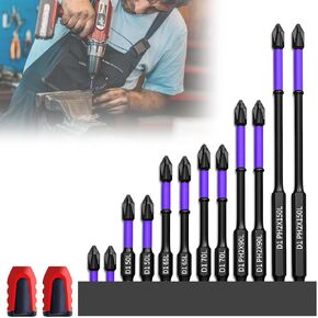 لقم مثقاب مغناطيسي قوي عالي الصلابة، 2024 جديد D1 لقم مضادة للانزلاق ومقاومة للصدمات مع لقم مفك براغي فيليبس، لقمة مفك مغناطيسي قوي in Kuwait