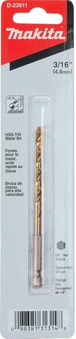 Makita D-23911 3/16" Titanium Coated Drill Bit, 1/4" Hex Shank in Saudi Arabia