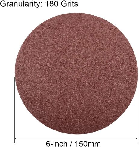 uxcell 6" PSA Sanding Discs 80 Grit Self Stick Aluminum Oxide Sandpaper for Random Orbital Sander Wood Metal Dry Polishing 20pcs in Saudi Arabia