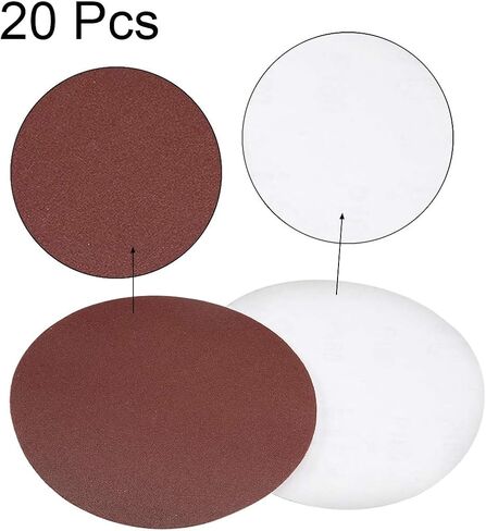 uxcell 6" PSA Sanding Discs 80 Grit Self Stick Aluminum Oxide Sandpaper for Random Orbital Sander Wood Metal Dry Polishing 20pcs in Saudi Arabia