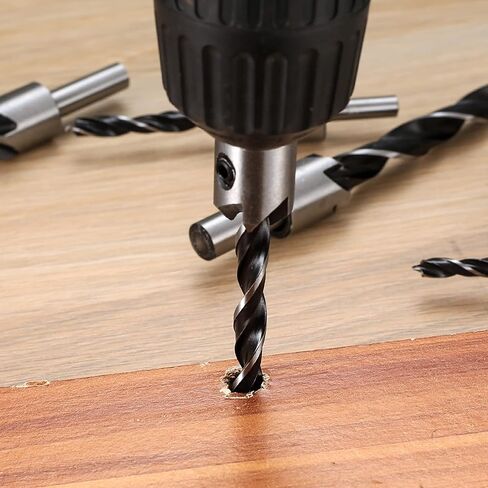 JuWangYing 7 قطع مجموعة لقم الثقب الغاطسة، لقم حوض مضادة، لقم حوض عداد من الفولاذ عالي الكربون لأعمال النجارة ومخرطة الثقب، مع 1 × مفتاح ربط سداسي in Kuwait