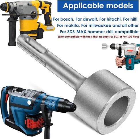 SDS Plus Ground Rod Driver for All SDS Plus Hammer Drills Steel, Heavy Duty SDS Plus Ground Rod Bits Driver Socket for Rotary Hammer Drill (Flat) in Kuwait