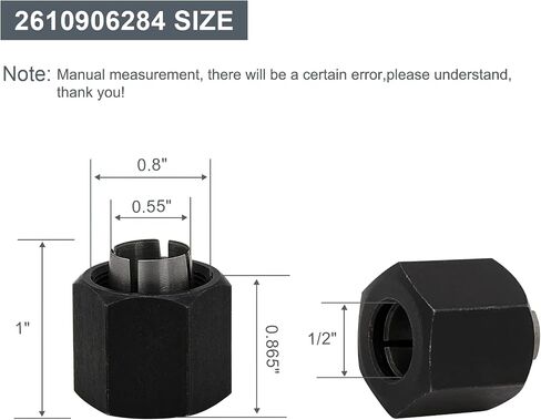 Thaekuns 2pcs 2610906284 1/2" Router Collet for Bosch 1613,1617, 1618,1619 Series Routers in Saudi Arabia