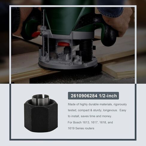 Thaekuns 2pcs 2610906284 1/2" Router Collet for Bosch 1613,1617, 1618,1619 Series Routers in Saudi Arabia
