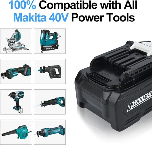 Qwenoer ترقية 21700 نوع 40V4.0Ah BL4040 استبدال البطارية لبطارية ماكيتا 40 فولت BL4020 BL4025 BL4030 BL4050F BL4080F 191L29-0 بطارية ليثيوم أيون لماكيتا GWT07Z GHU01Z GHU02Z أداة الطاقة in Kuwait