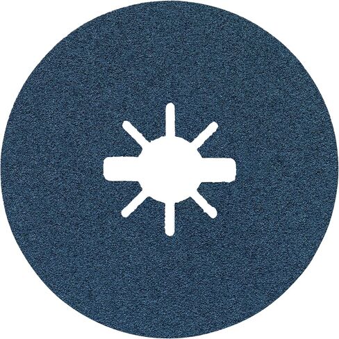 BOSCH FBX4524 25-Pack 4-1/2 In. X-LOCK Coarse Grit Abrasive Fiber Discs 24 Grit Compatible with 7/8 In. Arbor for Applications in Metal Surface Finishing, Weld Blending, Rust Removal in Kuwait