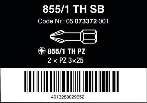 855/1 TH PZ 3 X 25 MM SB BITS ASSORTMENT (2 pcs) in Saudi Arabia