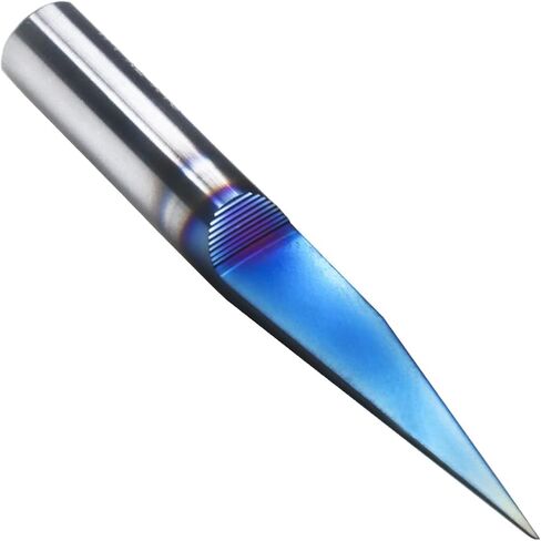 Jiiolioa V1151 15 درجة نقش 0.005 (0.1 مم) طرف مع 1/4 عرقوب لقمة توجيه من الكربيد الصلب 1/4 بوصة × 2 بوصة in Kuwait