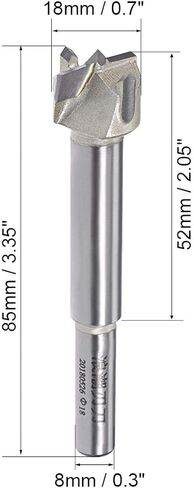 uxcell Forstner Drill Bits 12mm, Tungsten Carbide Wood Hole Saw Auger Opener, Woodworking Hinge Hole Drilling Boring Bit Cutter (Beige, Silver Tone) in Kuwait