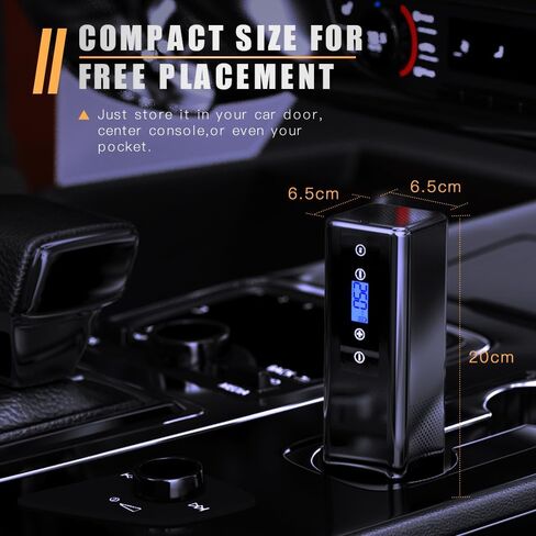 منفاخ إطارات محمول - ضاغط هواء لاسلكي بقوة 150 رطل لكل بوصة مربعة مع مقياس ضغط رقمي وإضاءة LED، ضاغط هواء محمول للسيارات وسيارات الدفع الرباعي والدراجات والدراجات النارية والكرات in Kuwait