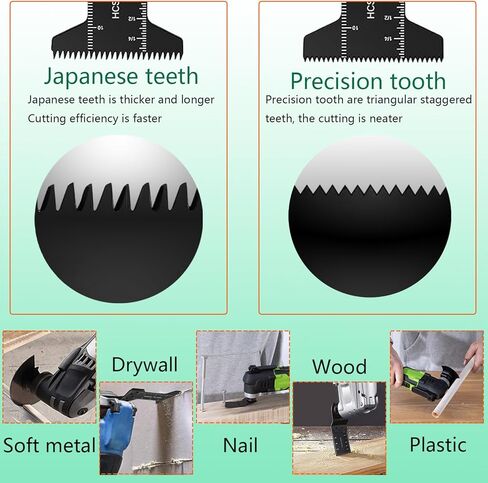 Oscillating Saw Blades Kit 28Pcs Professional Universal Multitool Blades for Wood Plastics Metal Fit Quick Release Multi Tool Blades Kits All Purpose Cutting Coping Tools in Kuwait