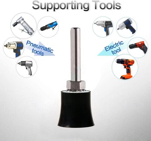 أقراص حبيبات خشنة/متوسطة/ناعمة غير منسوجة مقاس 1 بوصة، أقراص تكييف وتلميع الأسطح مع مغزل لتنظيف المعادن وإزالة الصدأ والطلاء بسرعة 30 قطعة in Kuwait