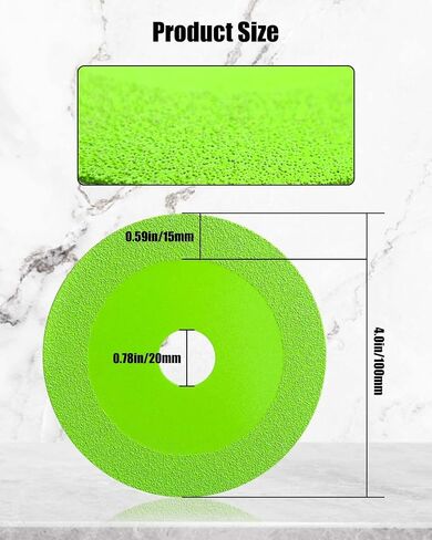 NTSUMI Glass Cutting Disc Compatible with All 4 Inch (Model 100) Angle Grinders, 4 Inch Glass Ceramic Cutting Polishing Disc, 1mm Ultra-Thin Diamond Cutting Blade, Green, 5 Pack in Saudi Arabia