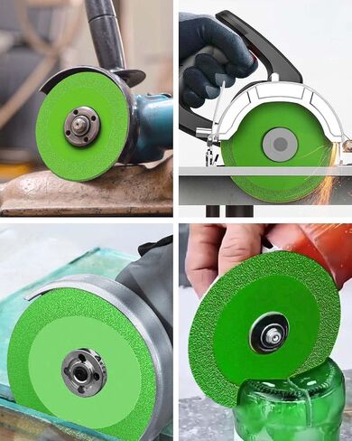 NTSUMI Glass Cutting Disc Compatible with All 4 Inch (Model 100) Angle Grinders, 4 Inch Glass Ceramic Cutting Polishing Disc, 1mm Ultra-Thin Diamond Cutting Blade, Green, 5 Pack in Saudi Arabia