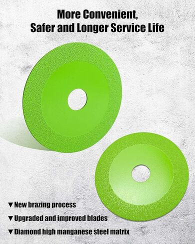 NTSUMI Glass Cutting Disc Compatible with All 4 Inch (Model 100) Angle Grinders, 4 Inch Glass Ceramic Cutting Polishing Disc, 1mm Ultra-Thin Diamond Cutting Blade, Green, 5 Pack in Saudi Arabia