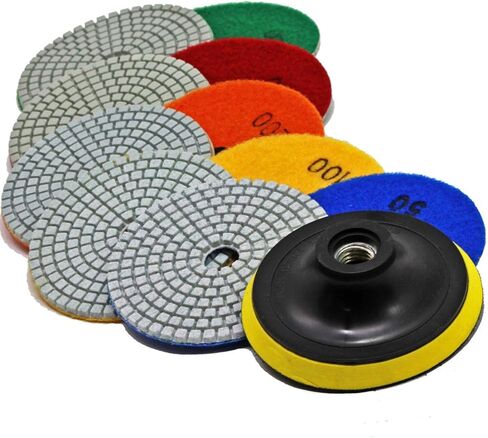 Stadea PPW184E Diamond Polishing Pads 4 Inch Wet Dry Set for Granite Quartz Marble Stone Concrete Travertine Polishing in Saudi Arabia