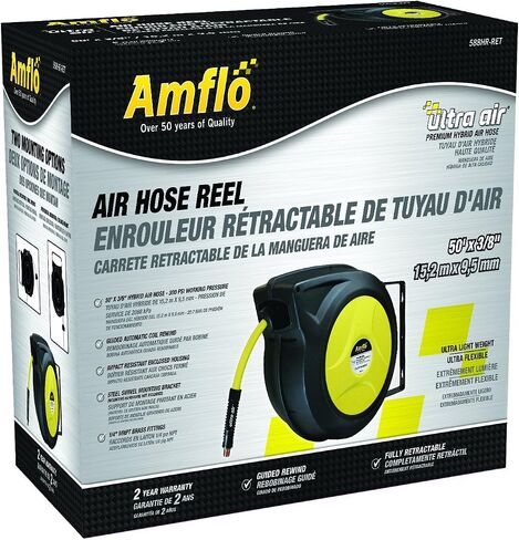 Amflo 543HR-RET 3/8" x 50' Ultra Pro Enclosed Hybrid Hose Reel in Saudi Arabia
