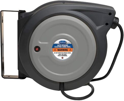 Eastwood 50 قدم الثقيلة 12 قياس الترجيع التلقائي الحبل الكهربائي بكرة 120VAC 15Amp in Kuwait