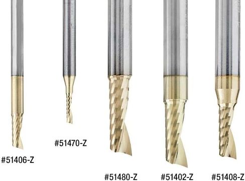 أداة Amana Tool 51373-Z SC لولبية O قطع ألومنيوم مفرد 1/8 D x 5/16 CH x 1/4 SHK x 1-1/2 بوصة طويلة القطع مطلية بـ ZrN مع لمسة نهائية مرآة in Saudi Arabia