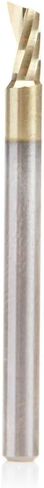 أداة Amana Tool 51373-Z SC لولبية O قطع ألومنيوم مفرد 1/8 D x 5/16 CH x 1/4 SHK x 1-1/2 بوصة طويلة القطع مطلية بـ ZrN مع لمسة نهائية مرآة in Saudi Arabia