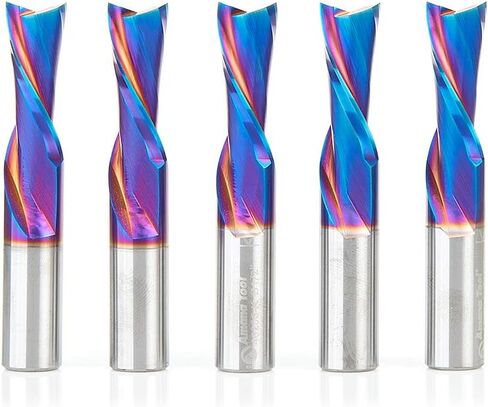 Amana Tool Solid Carbide Spektra Extreme Tool Life Spiral Plunge Router Bit Down-Cut, 46420-K, 3/8 Dia x 1-1/4 CH x 3/8 Shank 3 Inch L in Saudi Arabia