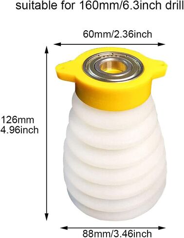 غطاء غبار للمثقاب الكهربائي من السيليكون، اداة استخراج المطرقة الكهربائية للرماد عند حفر الجدار الجانبي والسقف. مناسب لحجم المثقاب 160 ملم/6.3 انش in Kuwait