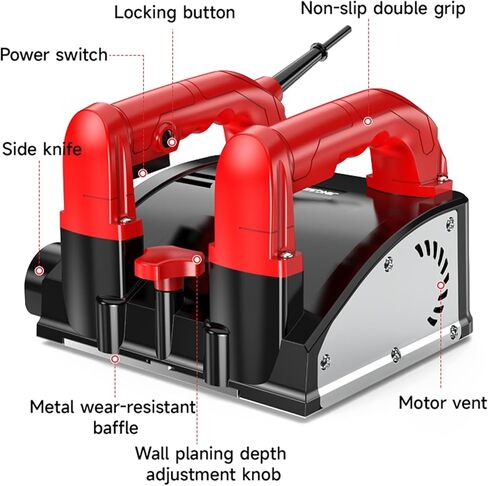 VICSEC 110 فولت الكهربائية الجدار المسوي يده السلطة المسوي مجرفة آلة الجدار للجدران الجافة والجص مع استبدال رئيس القاطع in Kuwait