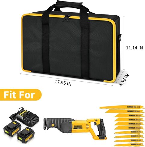 حقيبة حمل ناعمة من Steadtep متوافقة مع المنشار الترددي DEWALT 20V MAX DCS367B / DCS387B، غطاء حقيبة حمل تخزين الأدوات اللاسلكية 20v Max للشفرات والبطاريات والملحقات (الصندوق فقط) in Kuwait