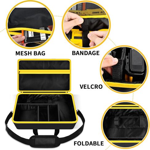 حقيبة حمل ناعمة من Steadtep متوافقة مع المنشار الترددي DEWALT 20V MAX DCS367B / DCS387B، غطاء حقيبة حمل تخزين الأدوات اللاسلكية 20v Max للشفرات والبطاريات والملحقات (الصندوق فقط) in Kuwait