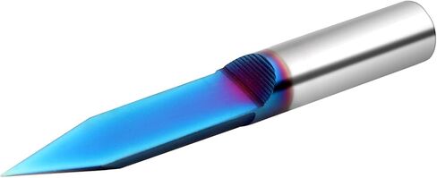 EANOSIC 60 Degree V Groove Router Bit 1/4 Inch Shank, 3-Flute Nano Blue Coated Solid Carbide V Router Bit for CNC Engraving and Chamfering in Saudi Arabia