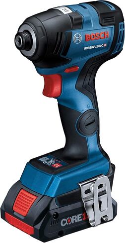 بوش GDR18V-1800B12 18 فولت بدون فرش 1/4 بوصة. طقم مفك سداسي الصدمات مزود ببطارية طاقة قياسية (1) بقدرة 2 أمبير in Saudi Arabia