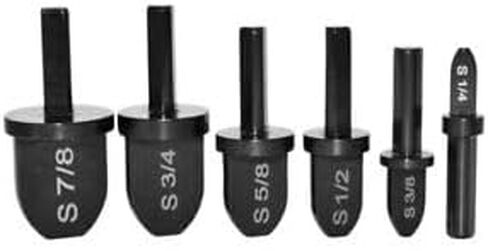 مجموعة رؤوس مثقاب كهربائي من 6 قطع، اداة احترافية يدوية لاصلاح الانابيب النحاسية مع لقم 1/4 انش 3/8 انش 1/2 انش 5/8 انش 3/4 انش 7/8 انش لثقب الانابيب النحاسية in Kuwait