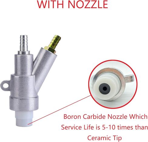 Sandblaster Soda Blaster Gun Kit with Boron Carbide Nozzle Air Sandblasting Gun for Dust Removal Portable Stainless Sand Blaster Gun Set (6mm) in Kuwait