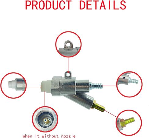 Sandblaster Soda Blaster Gun Kit with Boron Carbide Nozzle Air Sandblasting Gun for Dust Removal Portable Stainless Sand Blaster Gun Set (6mm) in Kuwait