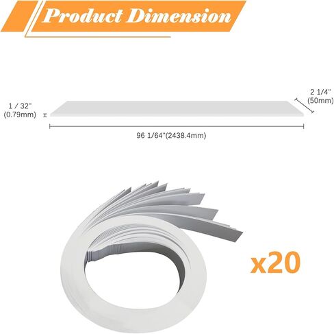 20 Pack Countertop Template Strips, Template Material Plastic Strips Create Custom Templates for Counters, Showers, Cabinets, and Tables, Great for DIY Epoxy Resin Projects in Saudi Arabia