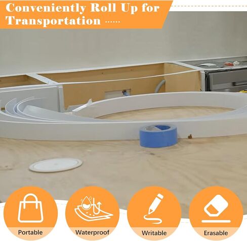 20 Pack Countertop Template Strips, Template Material Plastic Strips Create Custom Templates for Counters, Showers, Cabinets, and Tables, Great for DIY Epoxy Resin Projects in Saudi Arabia