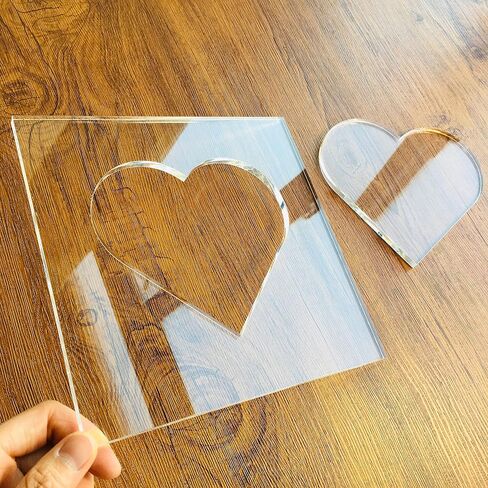 Heart Template, Clear Acrylic Template, Woodworking Router Template in Saudi Arabia