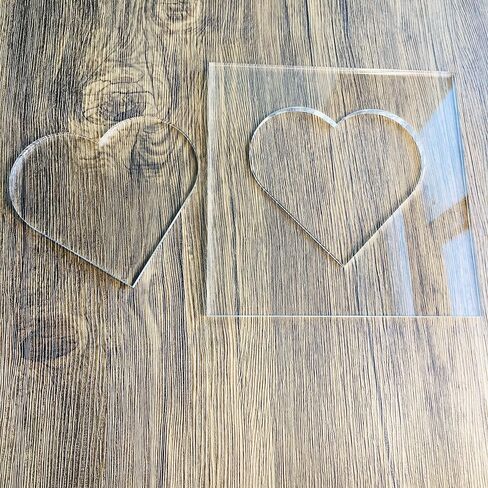 Heart Template, Clear Acrylic Template, Woodworking Router Template in Saudi Arabia