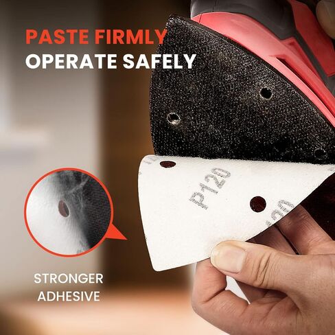 ورق صنفرة بتفاصيل الفأرة من YOUNGTEC، ورق صنفرة متنوع 40/80/120/180/240 حبيبة (50 قطعة من ورق الصنفرة للماوس) in Kuwait