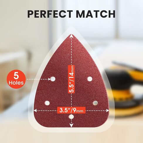 ورق صنفرة بتفاصيل الفأرة من YOUNGTEC، ورق صنفرة متنوع 40/80/120/180/240 حبيبة (50 قطعة من ورق الصنفرة للماوس) in Kuwait