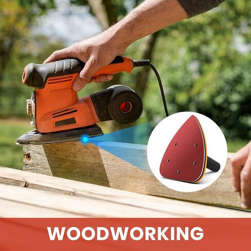 ورق صنفرة بتفاصيل الفأرة من YOUNGTEC، ورق صنفرة متنوع 40/80/120/180/240 حبيبة (50 قطعة من ورق الصنفرة للماوس) in Kuwait