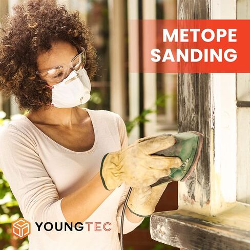 ورق صنفرة بتفاصيل الفأرة من YOUNGTEC، ورق صنفرة متنوع 40/80/120/180/240 حبيبة (50 قطعة من ورق الصنفرة للماوس) in Kuwait