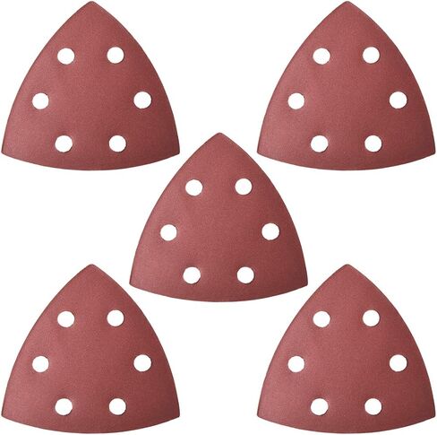 uxcell Detail Sander Sandpaper, Triangular Sanding Paper, Hook and Loop Sanding Pads, Triangle Oscillating Multi Tool, 600 Grits 6 Holes, 5pcs in Saudi Arabia