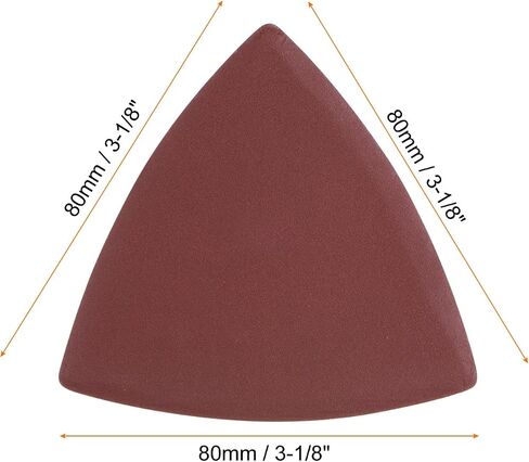 HARFINGTON 100pcs Triangular Hook & Loop Sandpapers 800/1000/1200/1500 Grits 3-1/8" Aluminum Oxide Sanding Pads Mouse Detail Sander Papers Multitool Sheets Set (25pcs of Each Grits) in Kuwait