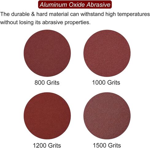 HARFINGTON 100pcs Triangular Hook & Loop Sandpapers 800/1000/1200/1500 Grits 3-1/8" Aluminum Oxide Sanding Pads Mouse Detail Sander Papers Multitool Sheets Set (25pcs of Each Grits) in Kuwait