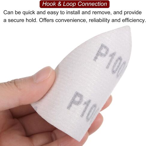 HARFINGTON 100pcs Triangular Hook & Loop Sandpapers 800/1000/1200/1500 Grits 3-1/8" Aluminum Oxide Sanding Pads Mouse Detail Sander Papers Multitool Sheets Set (25pcs of Each Grits) in Kuwait